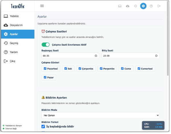 Çalışma saati Kontrolü