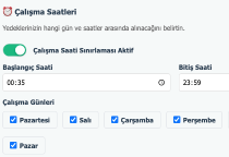 Çalışma saati Kontrolü